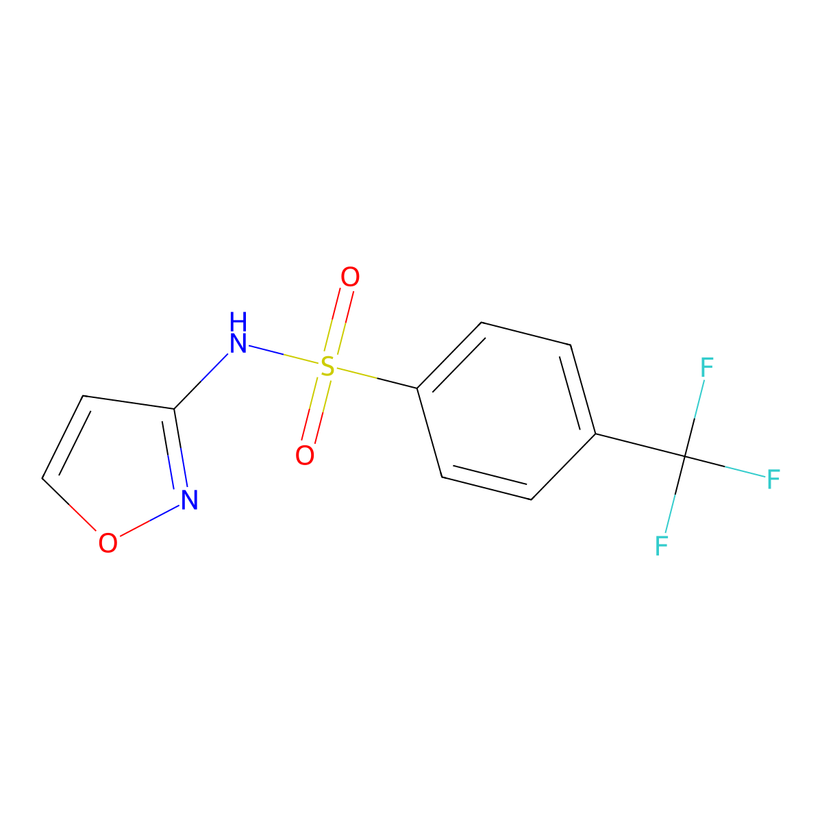 N-(1,2-oxazol-3-yl)-4-(trifluoromethyl)benzene-1-sulfonamide molecular structure, CAS 2330428-20-9