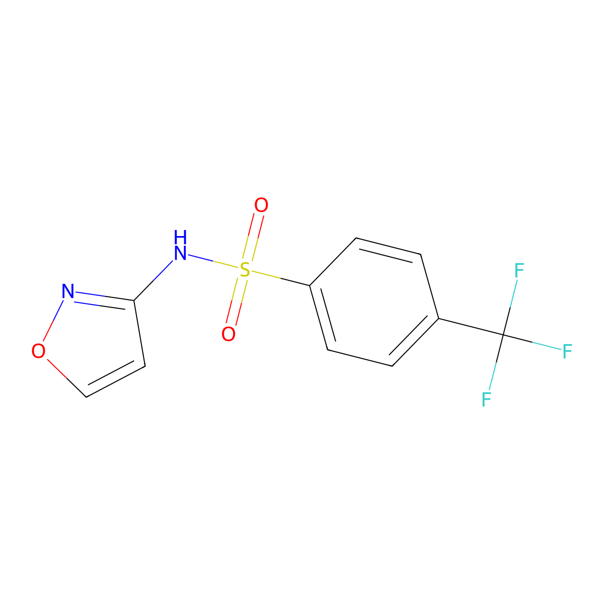 N-(1,2-oxazol-3-yl)-4-(trifluoromethyl)benzene-1-sulfonamide molecular structure, CAS 2330428-20-9