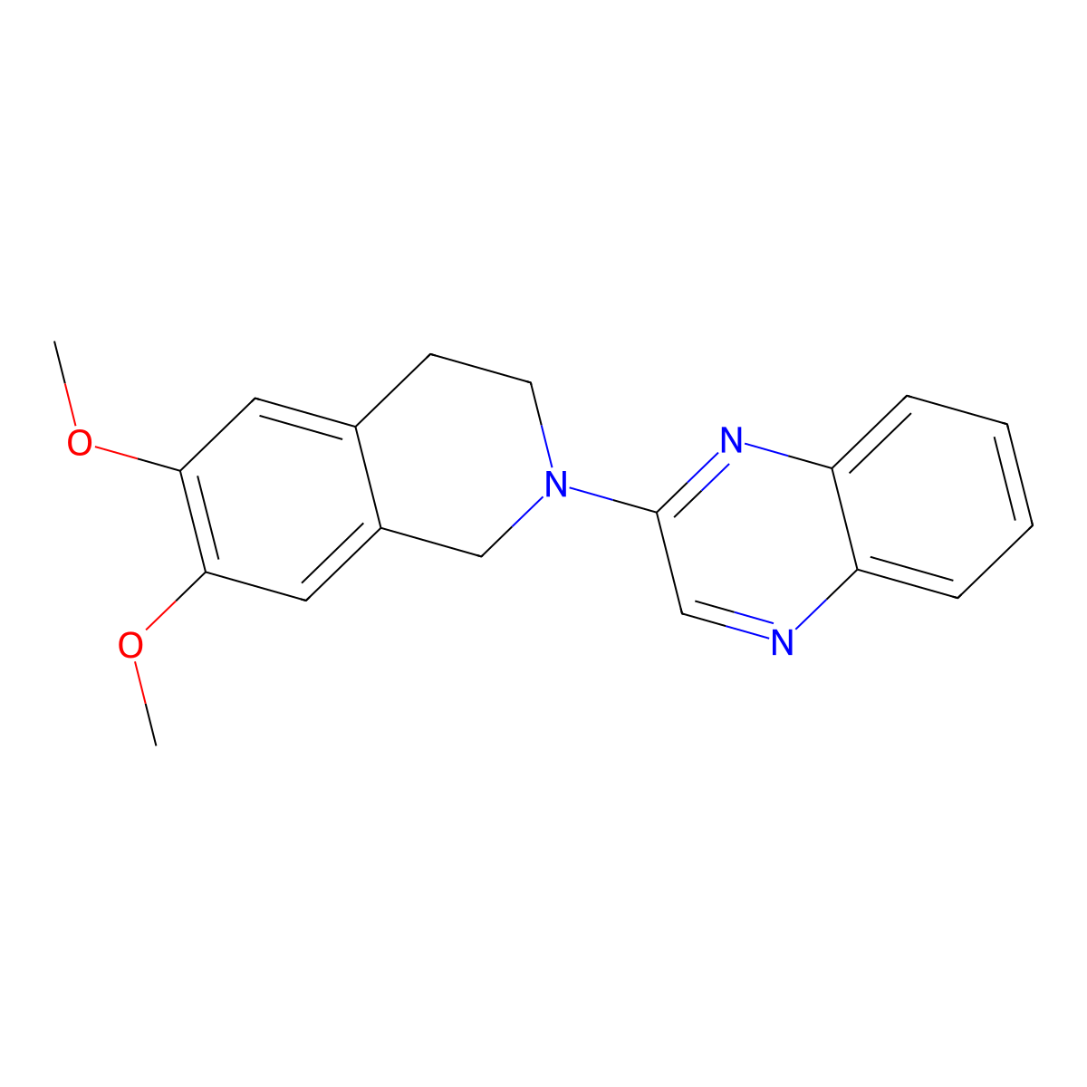 2-(6,7-Dimethoxy-1,2,3,4-tetrahydroisoquinolin-2-yl)quinoxaline molecular structure, CAS 2330601-52-8