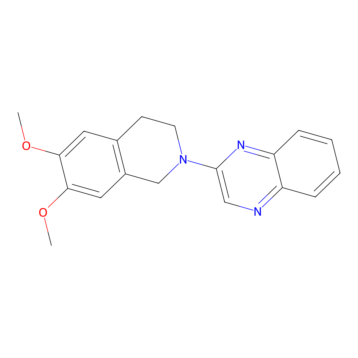 2-(6,7-Dimethoxy-1,2,3,4-tetrahydroisoquinolin-2-yl)quinoxaline molecular structure, CAS 2330601-52-8