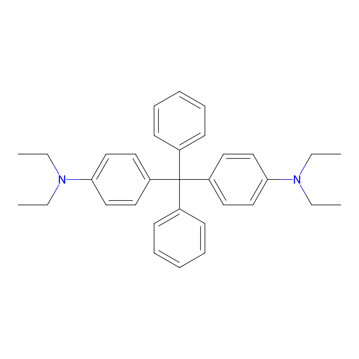 Benzenamine, 4,4'-(diphenylmethylene)bis(N,N-diethyl- molecular structure, CAS 23308-53-4