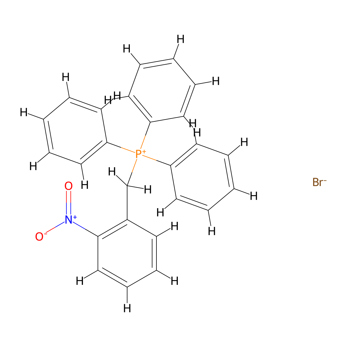 (2-Nitrobenzyl)triphenylphosphonium bromide molecular structure, CAS 23308-83-0