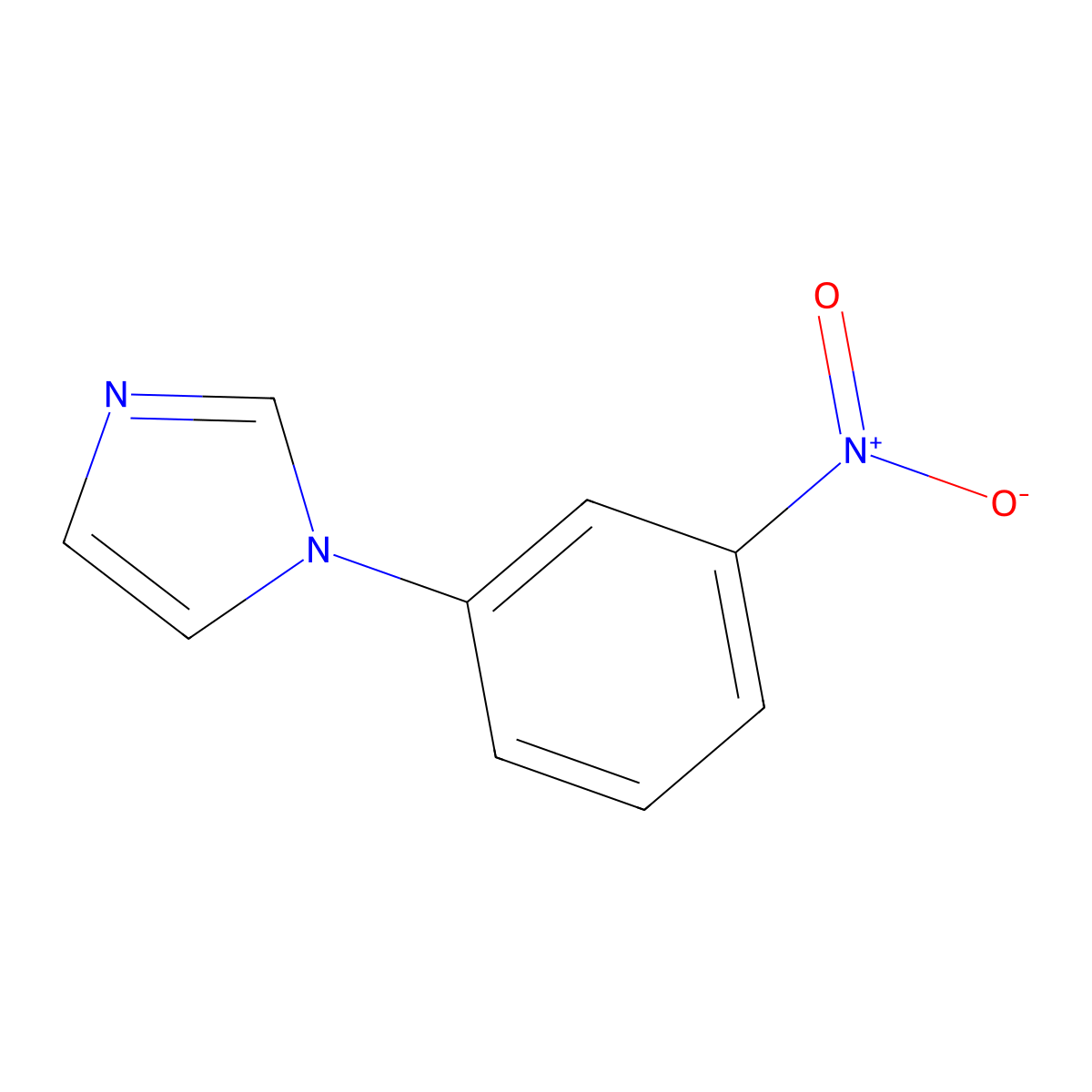 1-(3-nitrophenyl)-1H-imidazole molecular structure, CAS 23309-09-3