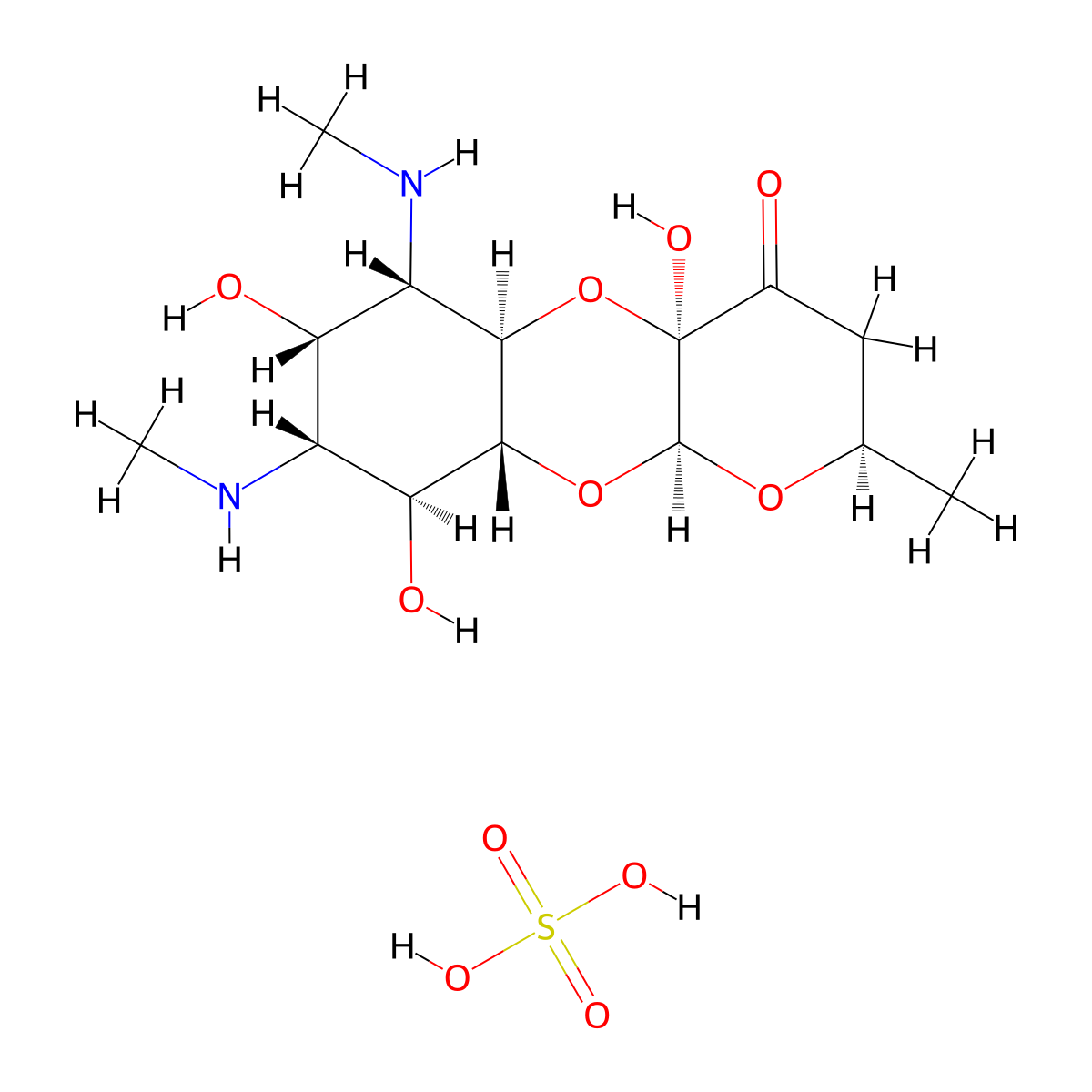 Spectinomycin Sulfate molecular structure, CAS 23312-56-3
