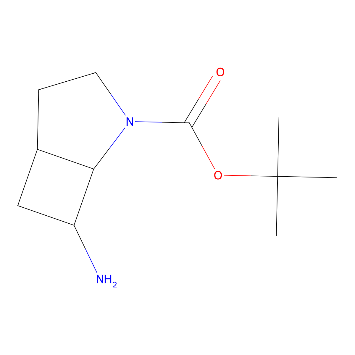 tert-Butyl (1S,5S,7S)-7-amino-2-azabicyclo[3.2.0]heptane-2-carboxylate molecular structure, CAS 2331211-37-9