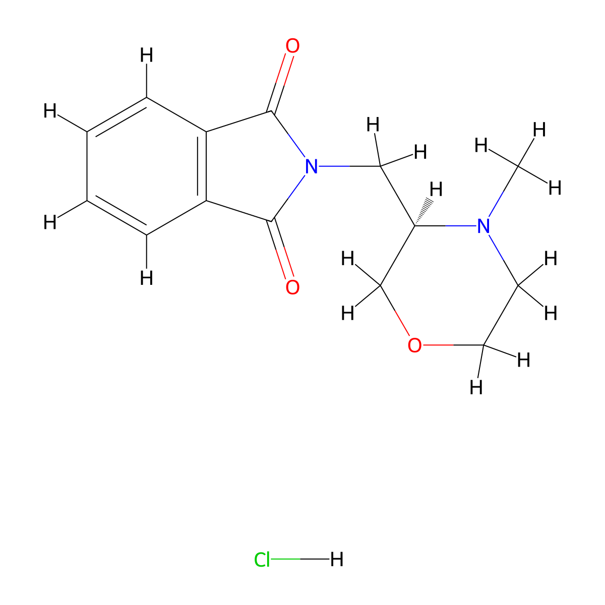 (R)-2-((4-Methylmorpholin-3-yl)methyl)isoindoline-1,3-dione hydrochloride molecular structure, CAS 2331211-39-1