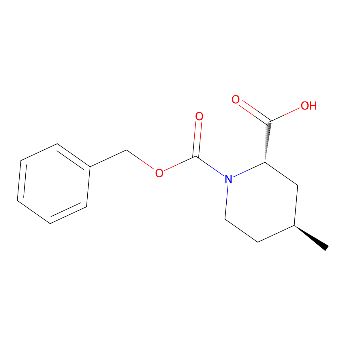 (2S,4S)-1-((Benzyloxy)carbonyl)-4-methylpiperidine-2-carboxylic acid molecular structure, CAS 2331211-43-7