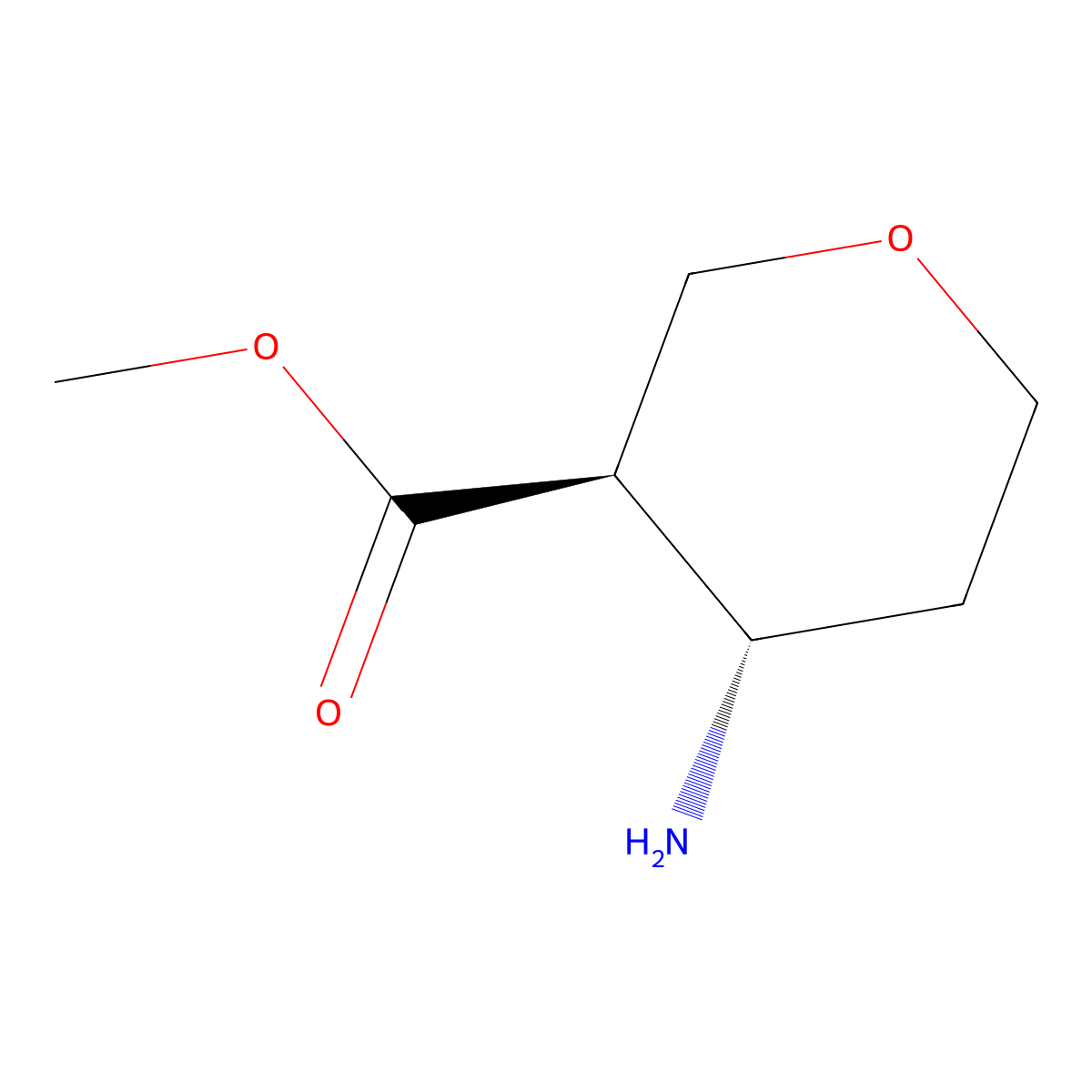 Methyl (3R,4S)-4-aminotetrahydro-2H-pyran-3-carboxylate molecular structure, CAS 2331211-47-1