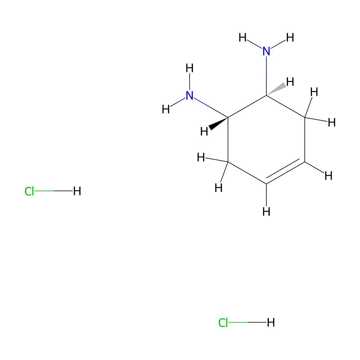(1S,2S)-4-Cyclohexene-1,2-diamine dihydrochloride molecular structure, CAS 2331211-50-6