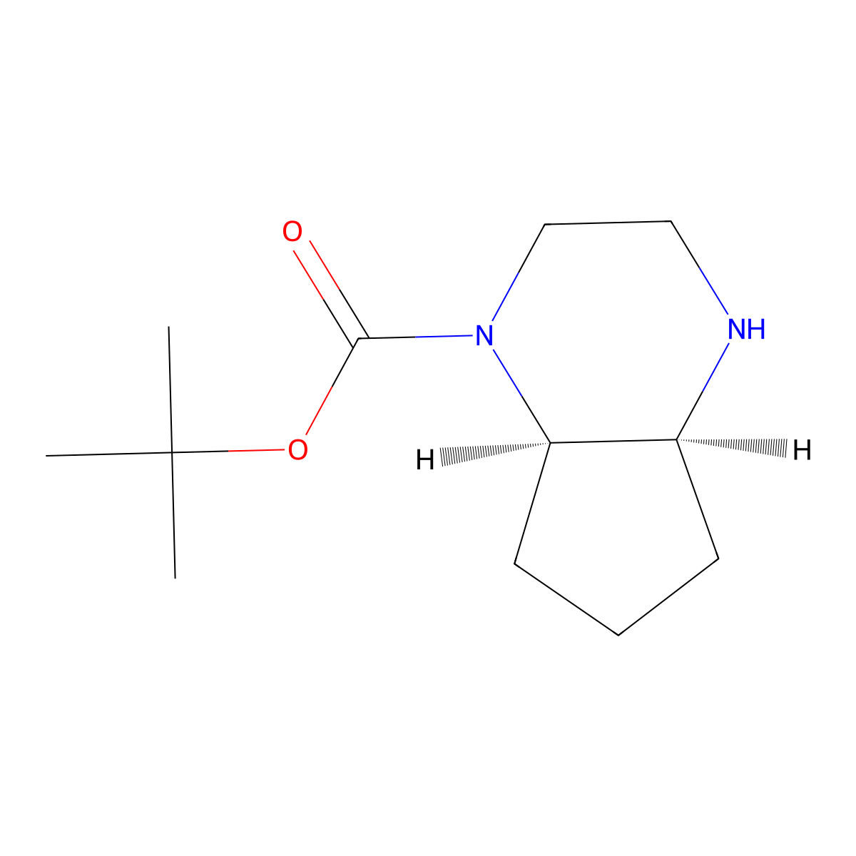 (4aR,7aS)-rel-Octahydro-cyclopentapyrazine-1-carboxylic acid tert-butyl ester molecular structure, CAS 2331211-75-5