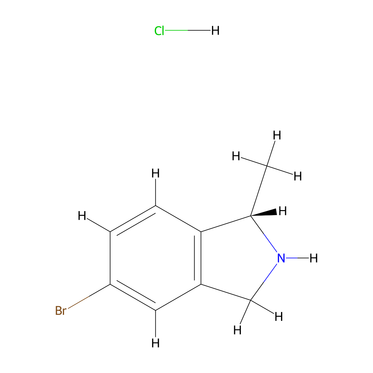 (S)-5-Bromo-1-methyl-2,3-dihydro-1H-isoindole hydrochloride molecular structure, CAS 2331211-82-4