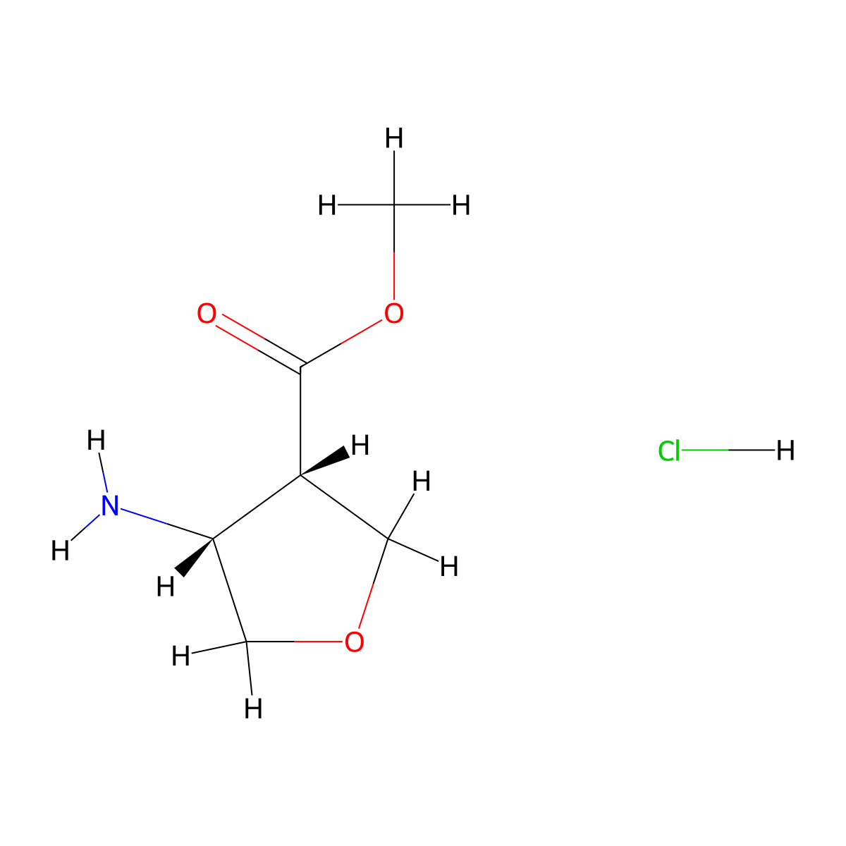 Methyl cis-4-aminotetrahydrofuran-3-carboxylate;hydrochloride molecular structure, CAS 2331211-95-9