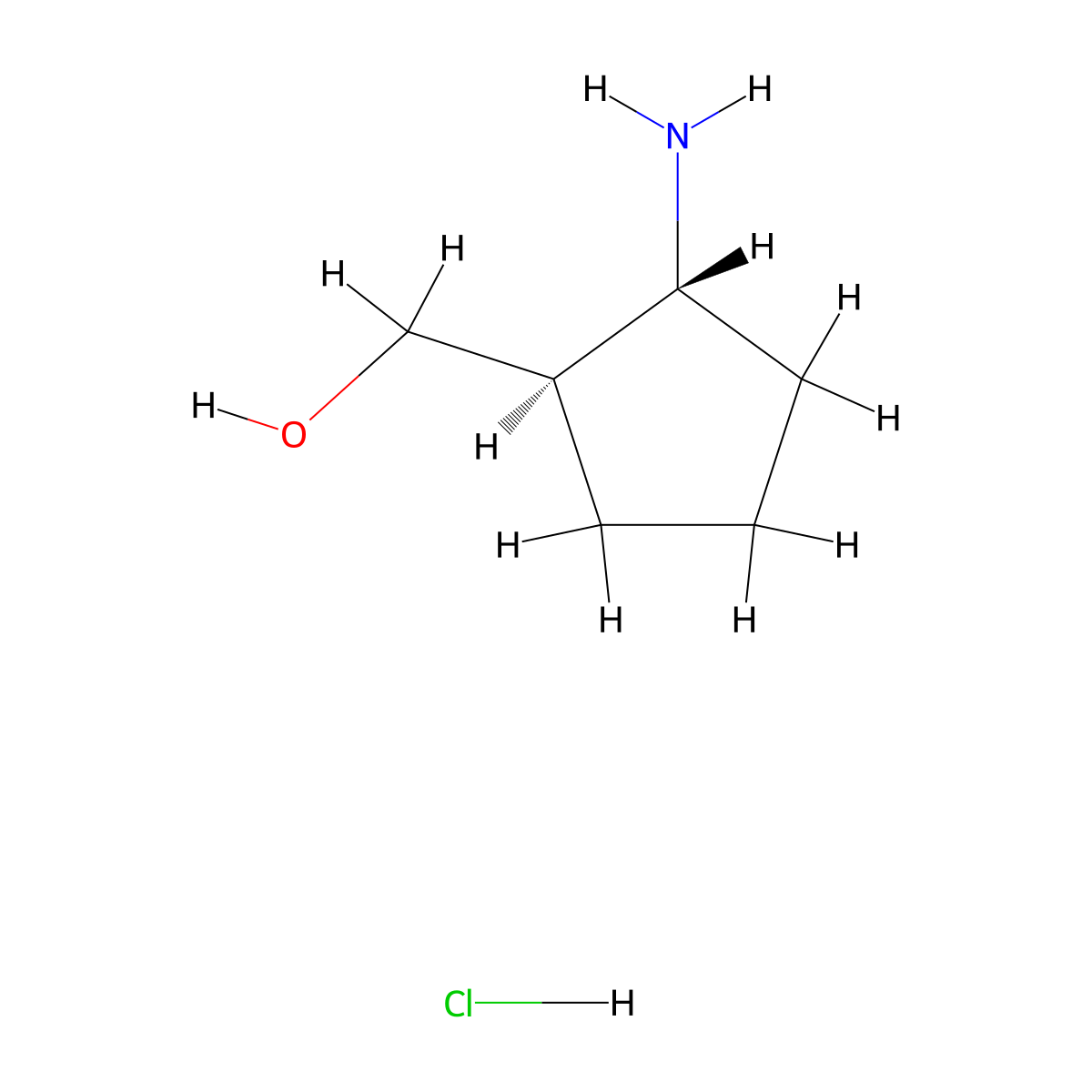 [(1R,2R)-2-aminocyclopentyl]methanol hydrochloride molecular structure, CAS 2331212-02-1