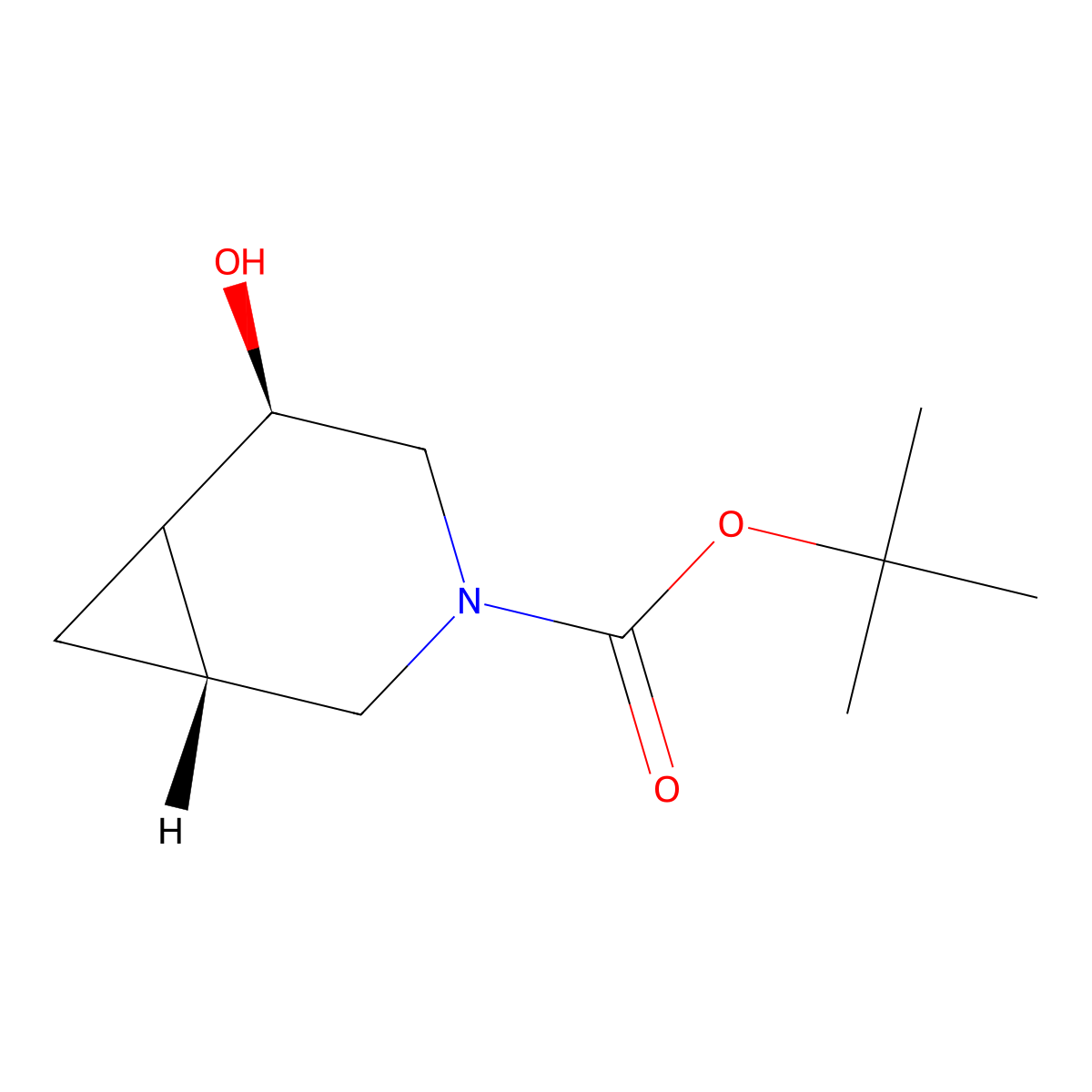tert-Butyl (1R,5R)-5-hydroxy-3-azabicyclo[4.1.0]heptane-3-carboxylate molecular structure, CAS 2331255-72-0