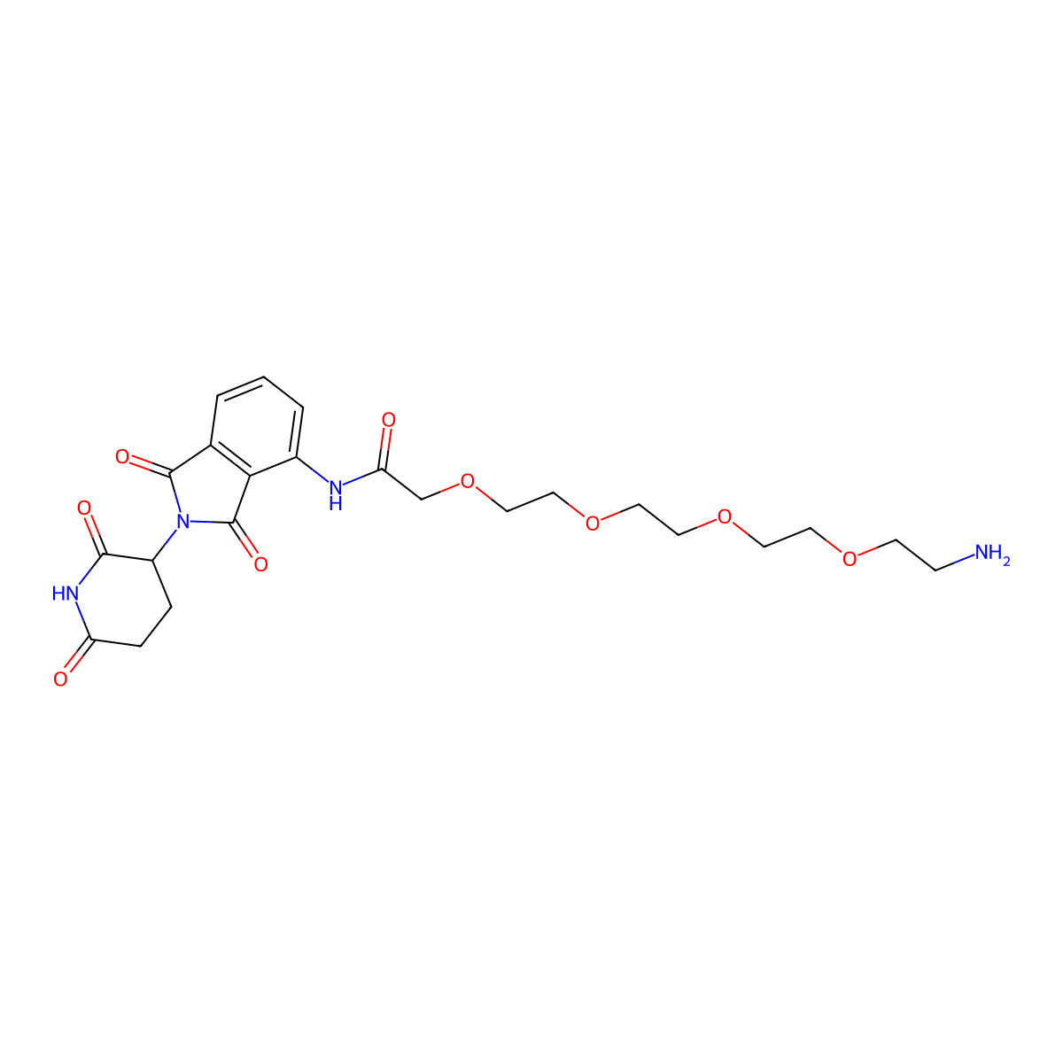 Pomalidomide-amino-PEG4-NH2 molecular structure, CAS 2331259-44-8