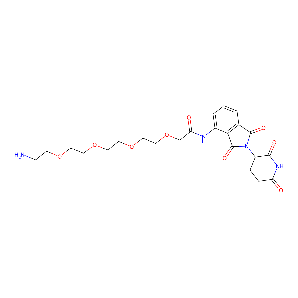 Pomalidomide-amino-PEG4-NH2 molecular structure, CAS 2331259-44-8