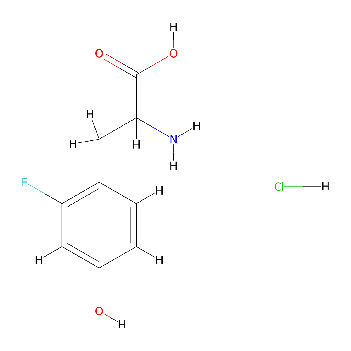2-Fluoro-dl-tyrosine hydrochloride molecular structure, CAS 2331259-59-5