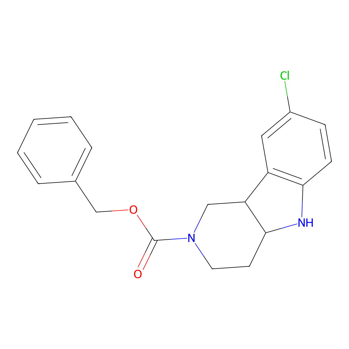 8-Chloro-1,3,4,4a,5,9b-hexahydro-pyrido[4,3-b]indole-2-carboxylic acid benzyl ester molecular structure, CAS 2331259-64-2