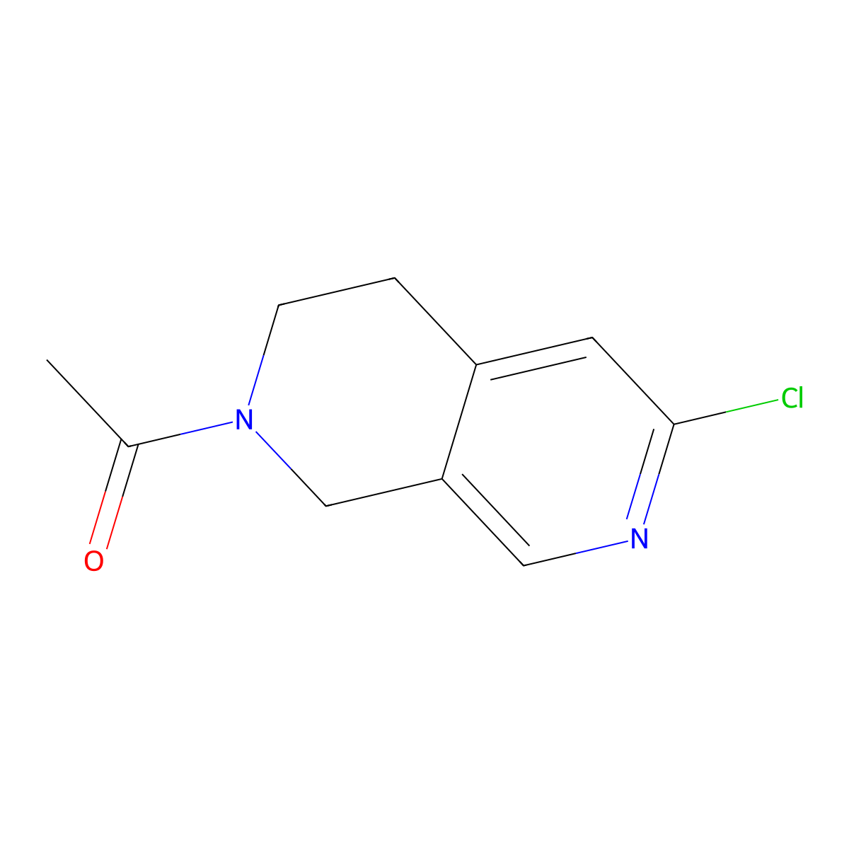 1-(6-chloro-3,4-dihydro-1H-[2,7]naphthyridin-2-yl)-ethanone molecular structure, CAS 2331259-79-9