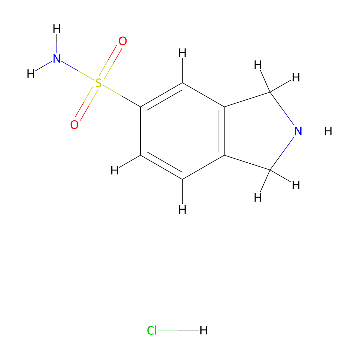 2,3-dihydro-1H-isoindole-5-sulfonic acid amide hydrochloride molecular structure, CAS 2331259-86-8