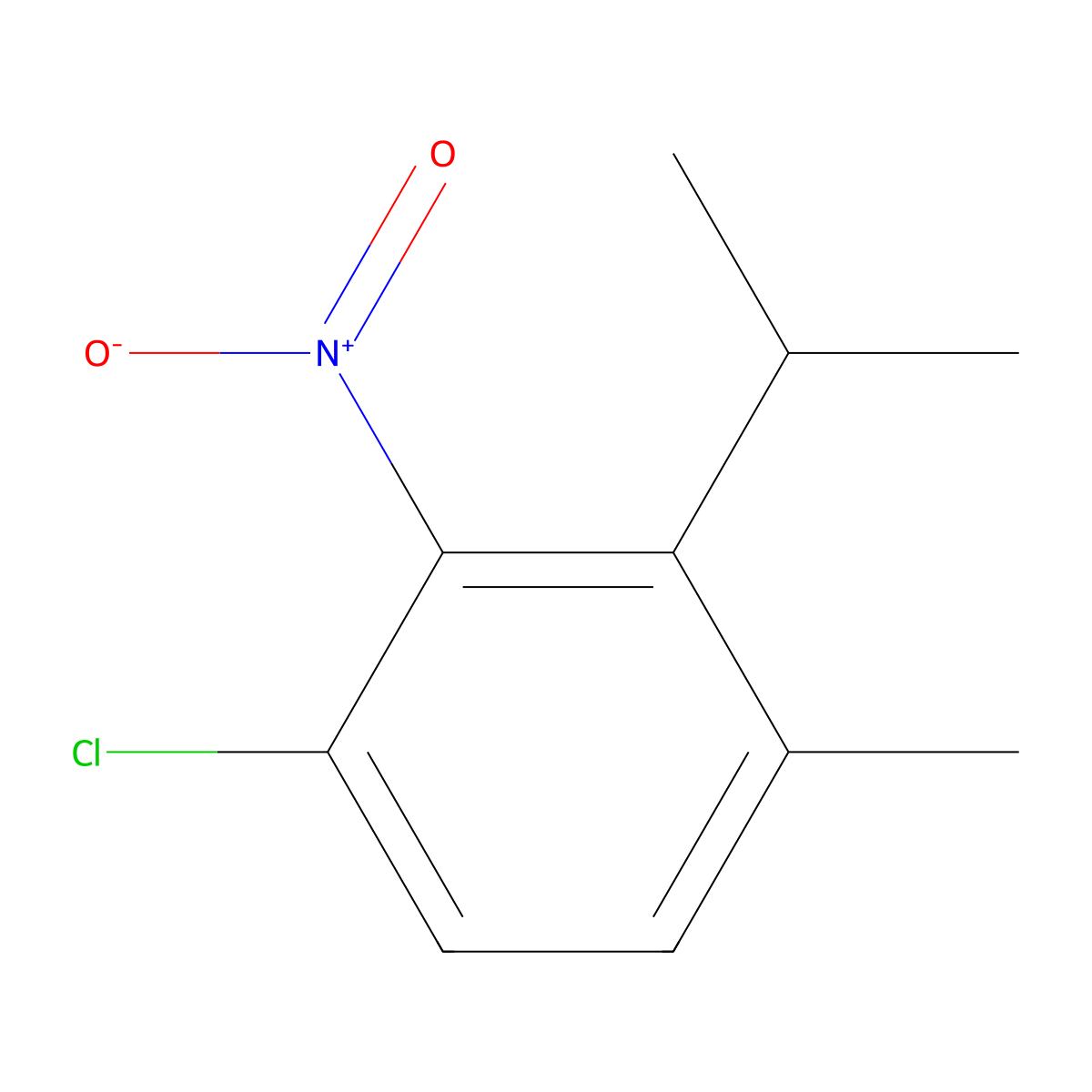 1-Chloro-3-isopropyl-4-methyl-2-nitro-benzene molecular structure, CAS 2331260-00-3