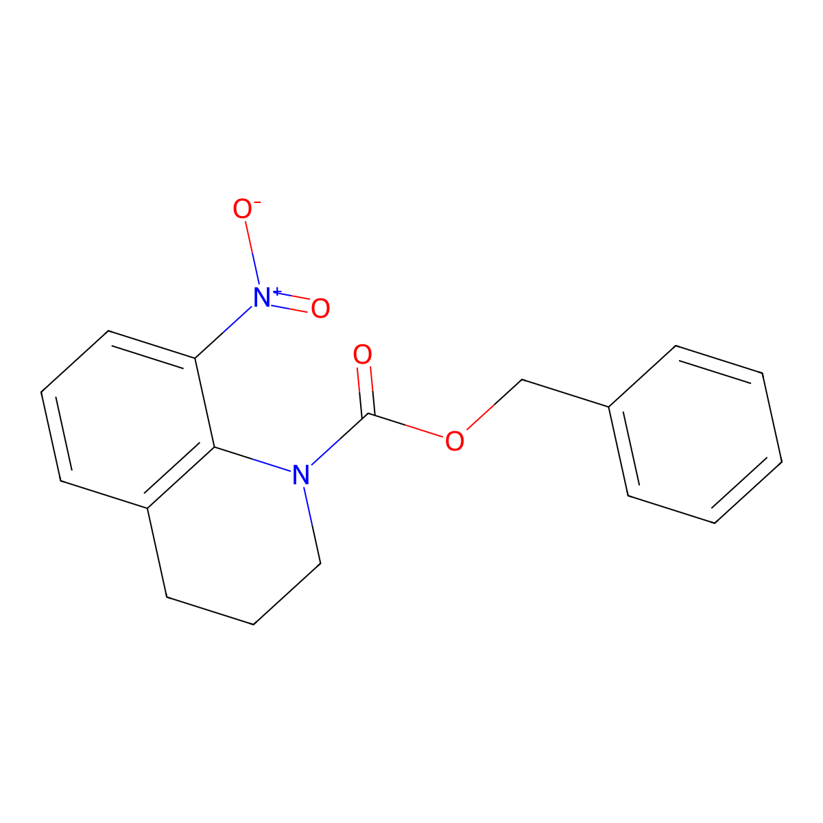 Benzyl 8-nitro-1,2,3,4-tetrahydroquinoline-1-carboxylate molecular structure, CAS 2331300-24-2