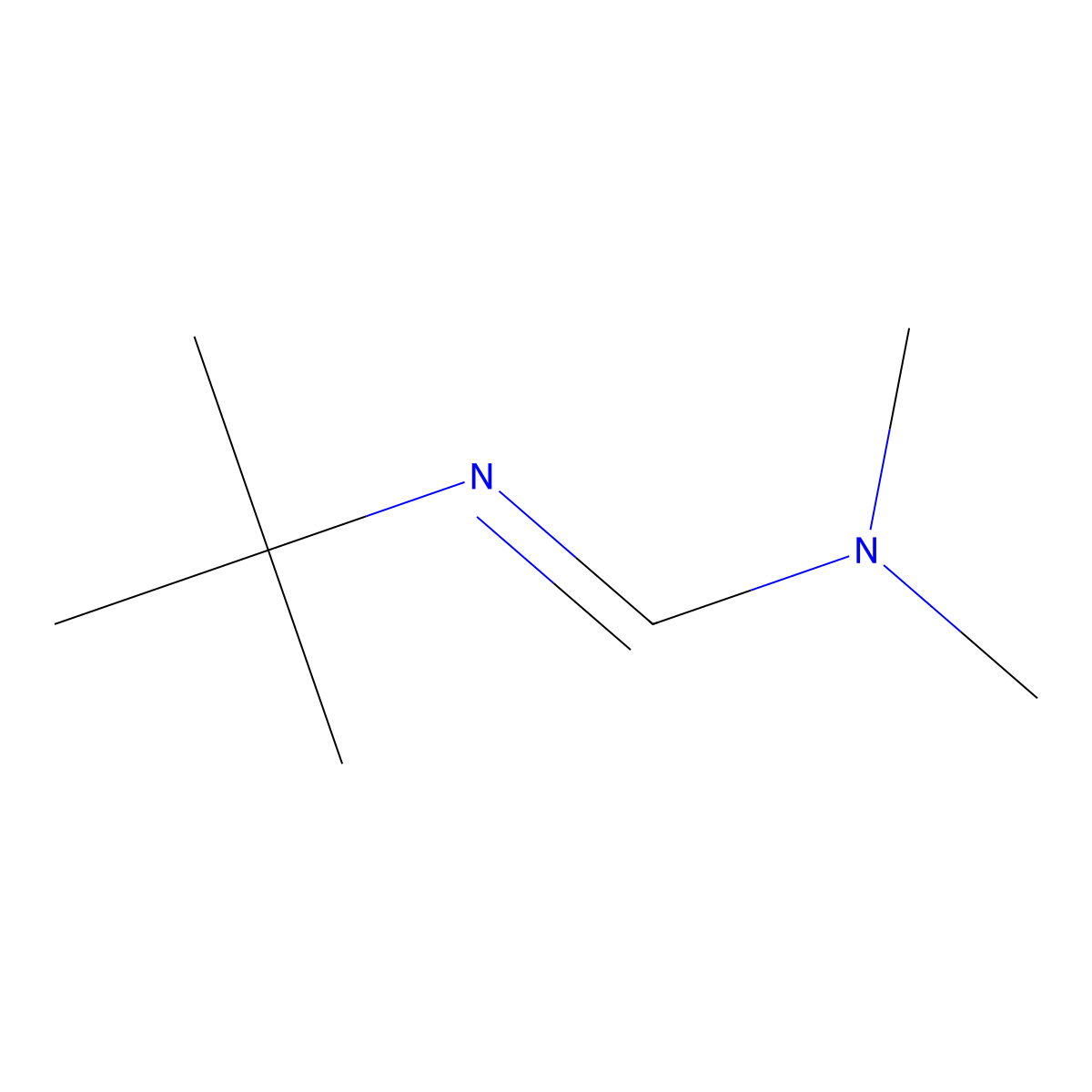 N'-(1,1-Dimethylethyl)-N,N-dimethylmethanimidamide molecular structure, CAS 23314-06-9