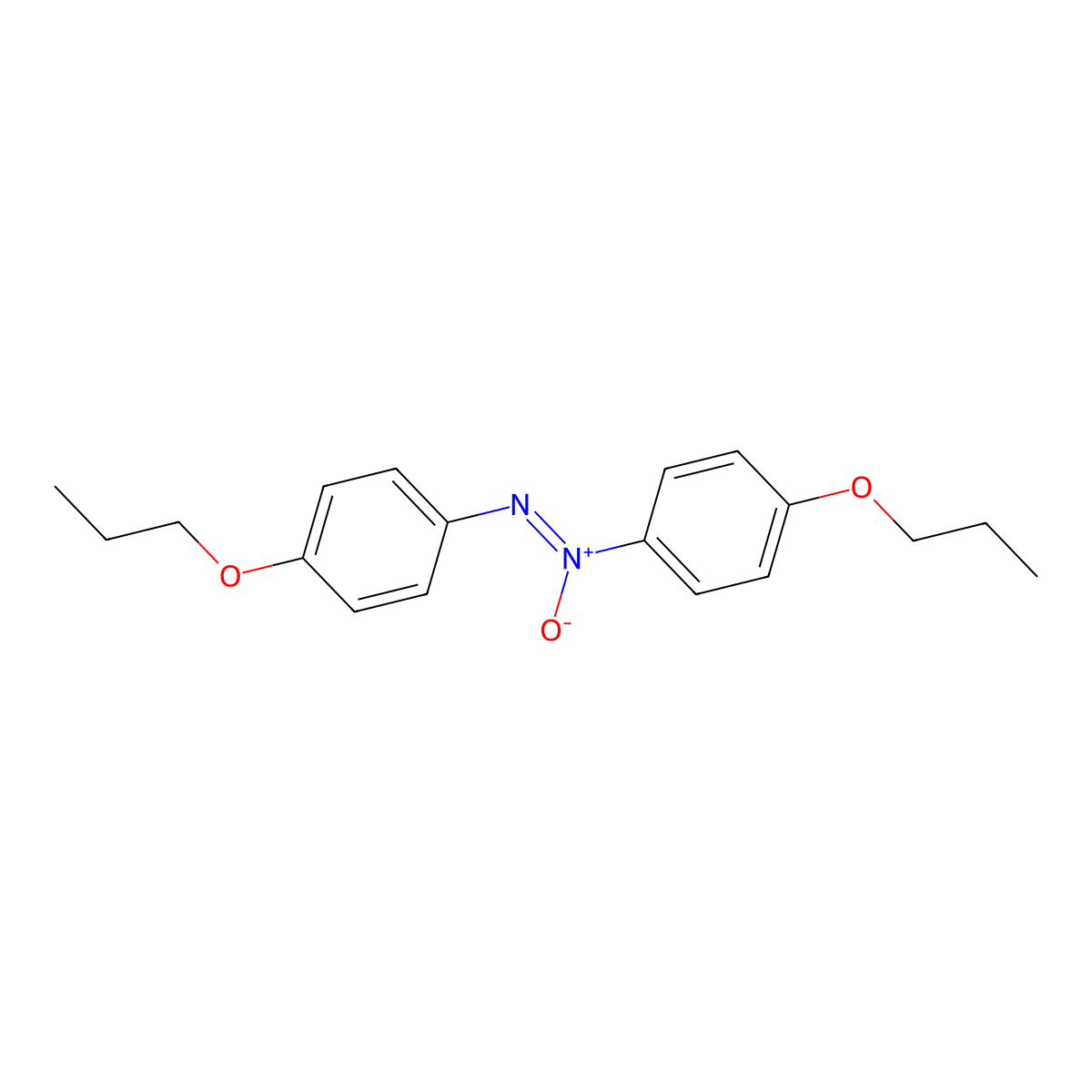 Diazene, 1,2-bis(4-propoxyphenyl)-, 1-oxide molecular structure, CAS 23315-55-1