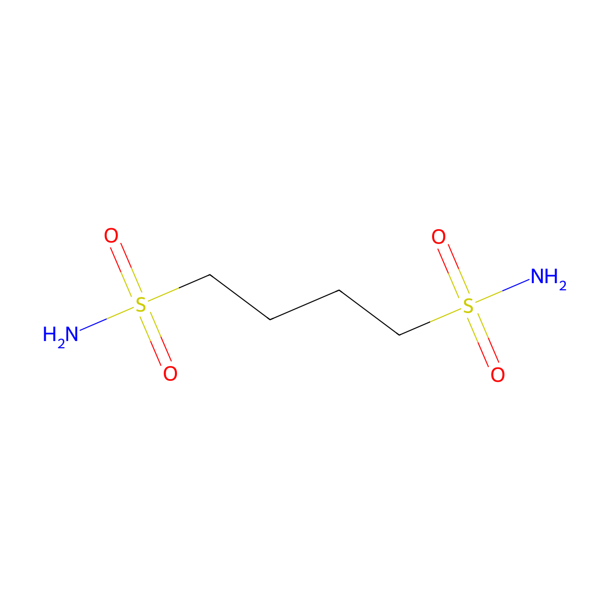 Butane-1,4-disulfonamide molecular structure, CAS 23315-99-3