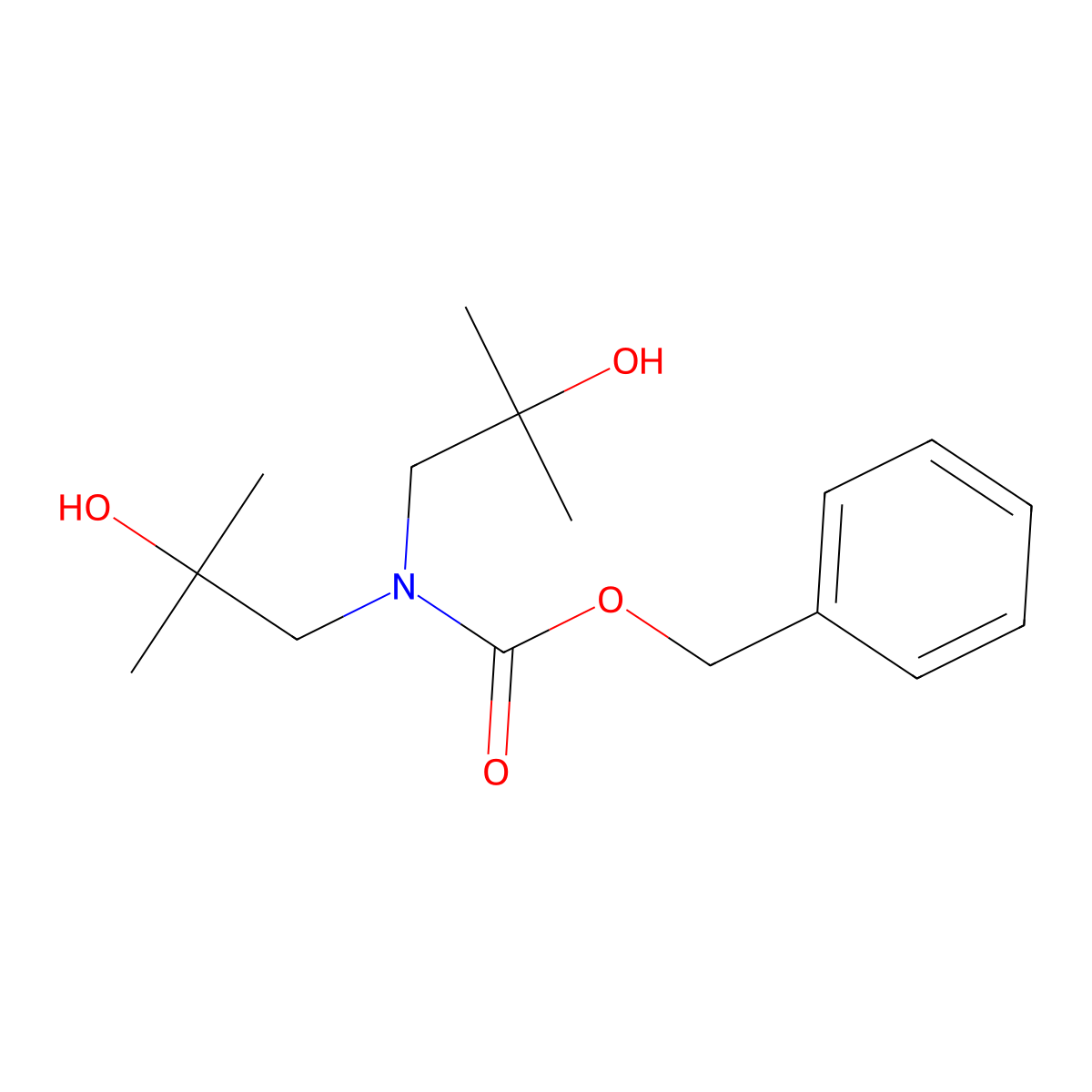 benzyl N,N-bis(2-hydroxy-2-methylpropyl)carbamate molecular structure, CAS 2331676-78-7