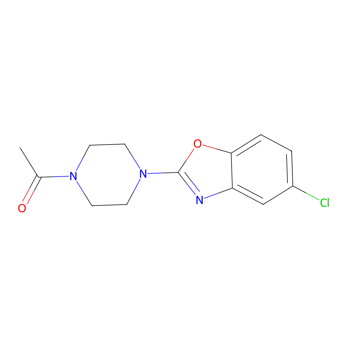 1-[4-(5-Chloro-1,3-benzoxazol-2-yl)piperazin-1-yl]ethan-1-one molecular structure, CAS 2331754-09-5