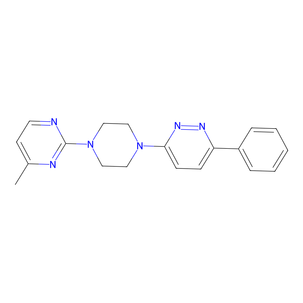 3-[4-(4-Methylpyrimidin-2-yl)piperazin-1-yl]-6-phenylpyridazine molecular structure, CAS 2331993-66-7