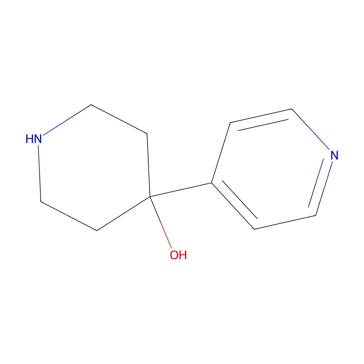 4-(4-Pyridinyl)-4-piperidinol molecular structure, CAS 233261-75-1