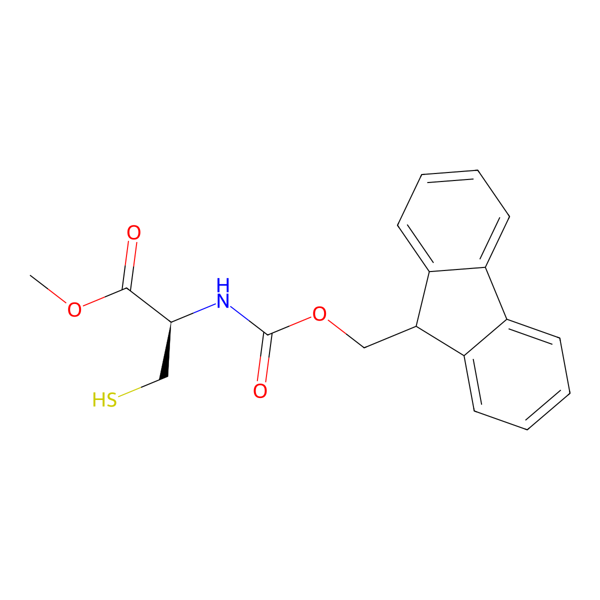 n-Fmoc-l-cysteine methyl ester molecular structure, CAS 233266-69-8