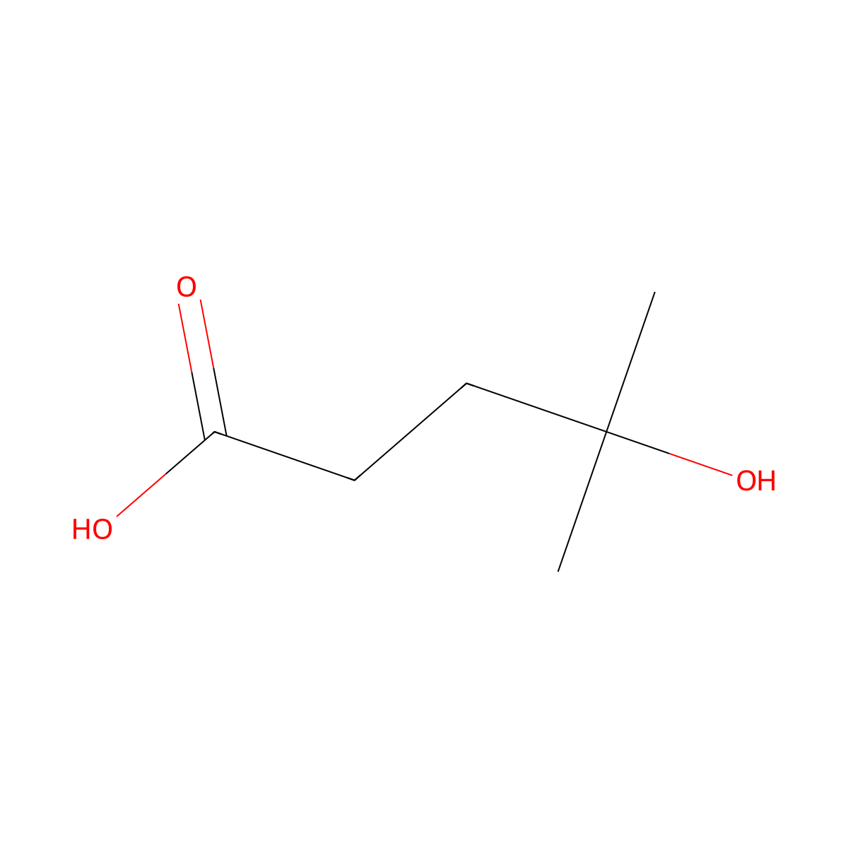 4-Hydroxy-4-methylpentanoic acid molecular structure, CAS 23327-19-7