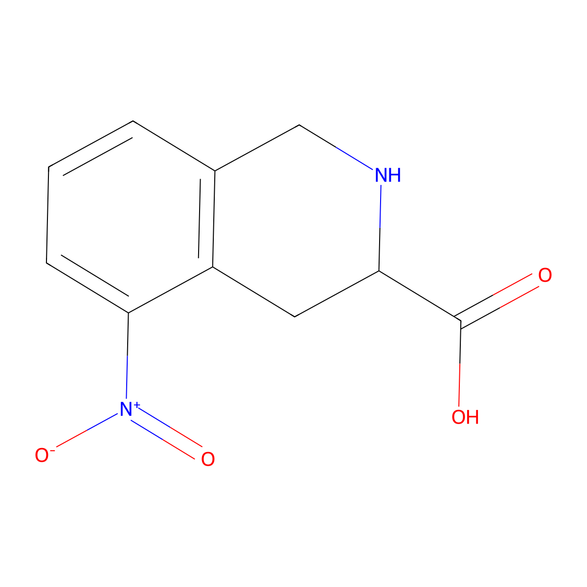 5-nitro-1,2,3,4-tetrahydroisoquinoline-3-carboxylic Acid molecular structure, CAS 233272-35-0