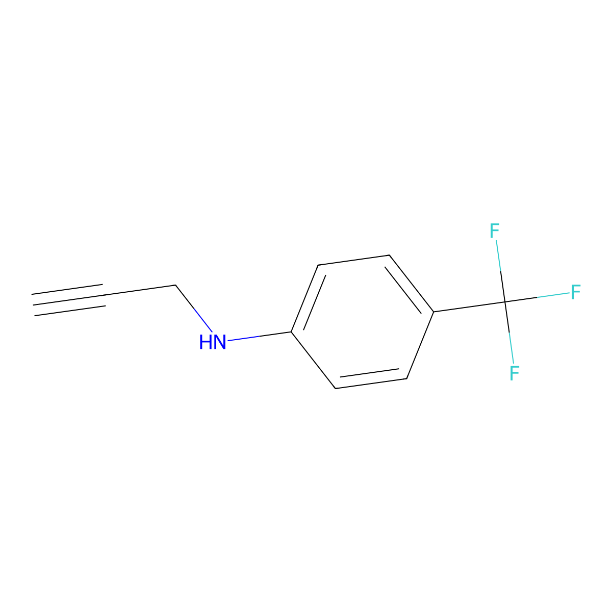 N-(prop-2-yn-1-yl)-4-(trifluoromethyl)aniline molecular structure, CAS 233272-89-4