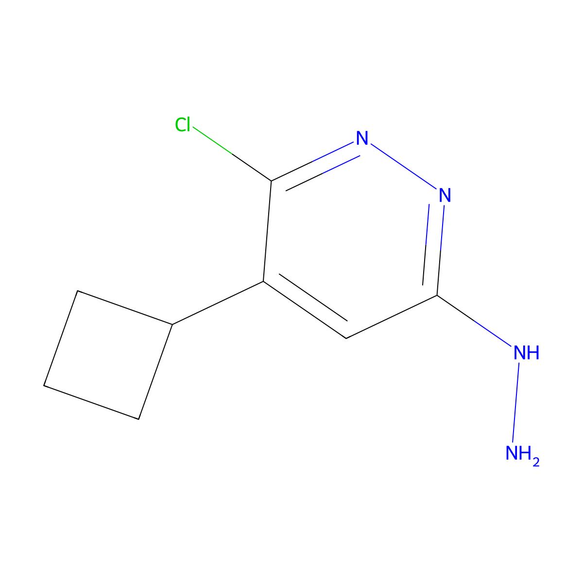 3-chloro-4-cyclobutyl-6-hydrazinylPyridazine molecular structure, CAS 233276-12-5