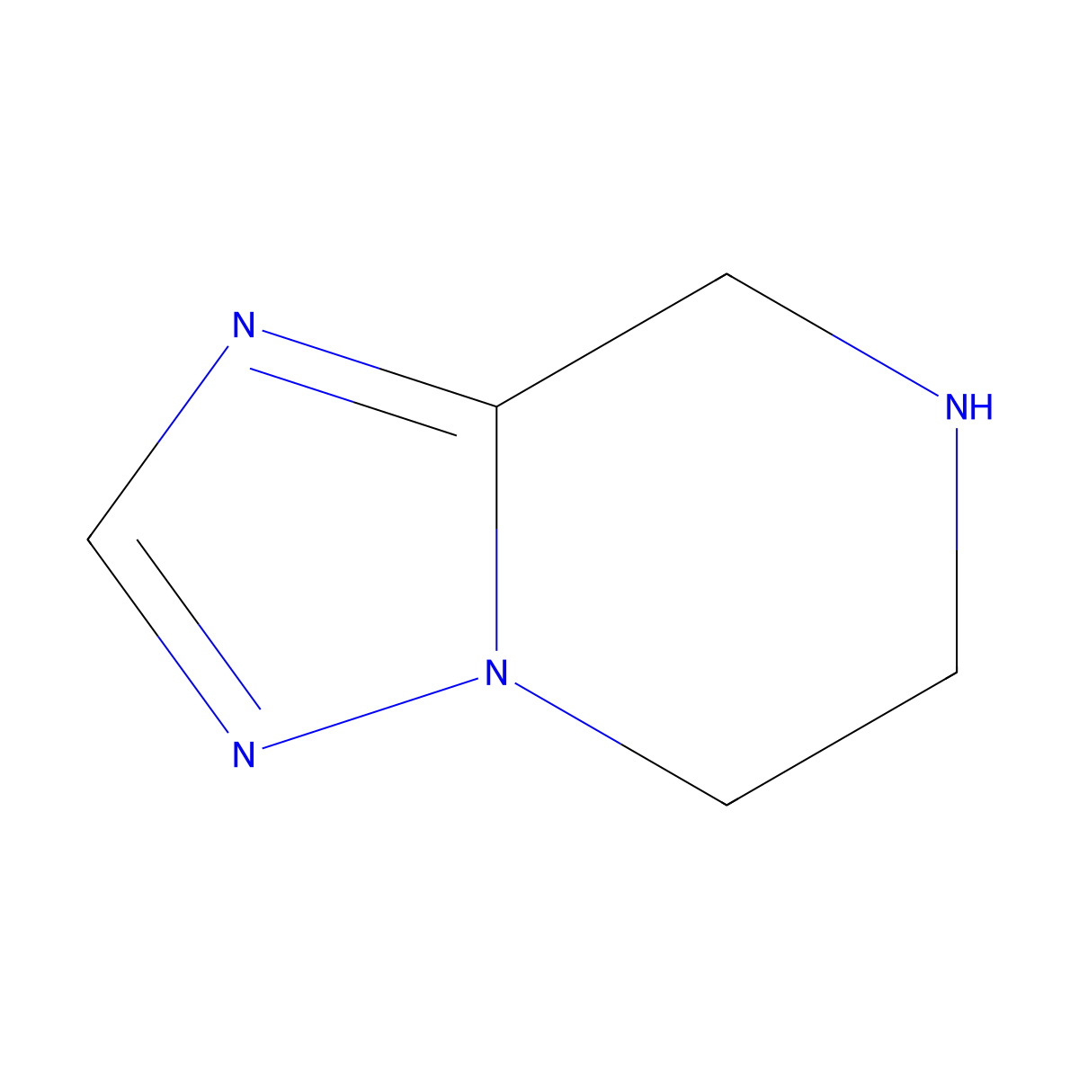 5H,6H,7H,8H-(1,2,4)triazolo(1,5-a)pyrazine molecular structure, CAS 233278-56-3