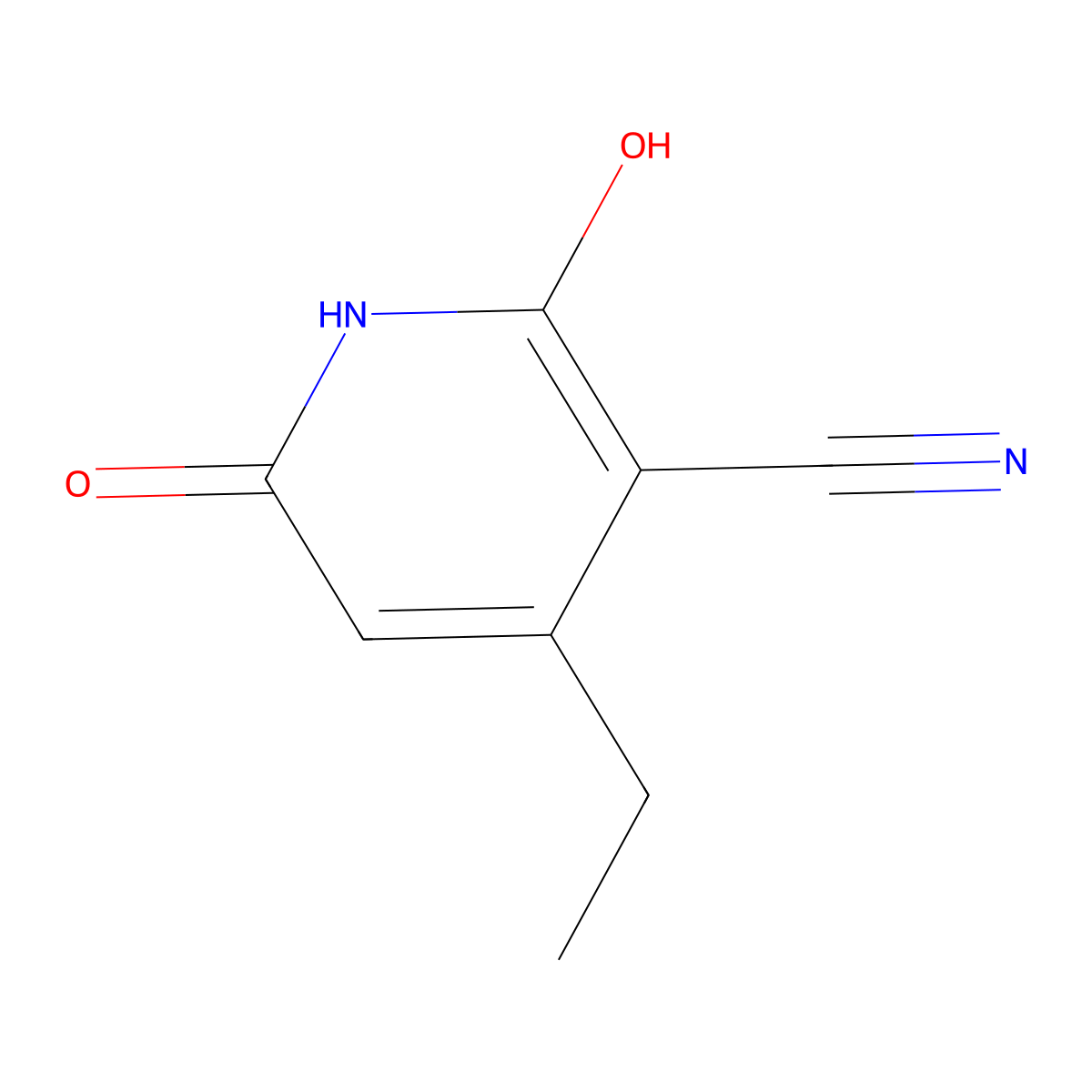 4-Ethyl-2,6-dihydroxynicotinonitrile molecular structure, CAS 23328-64-5