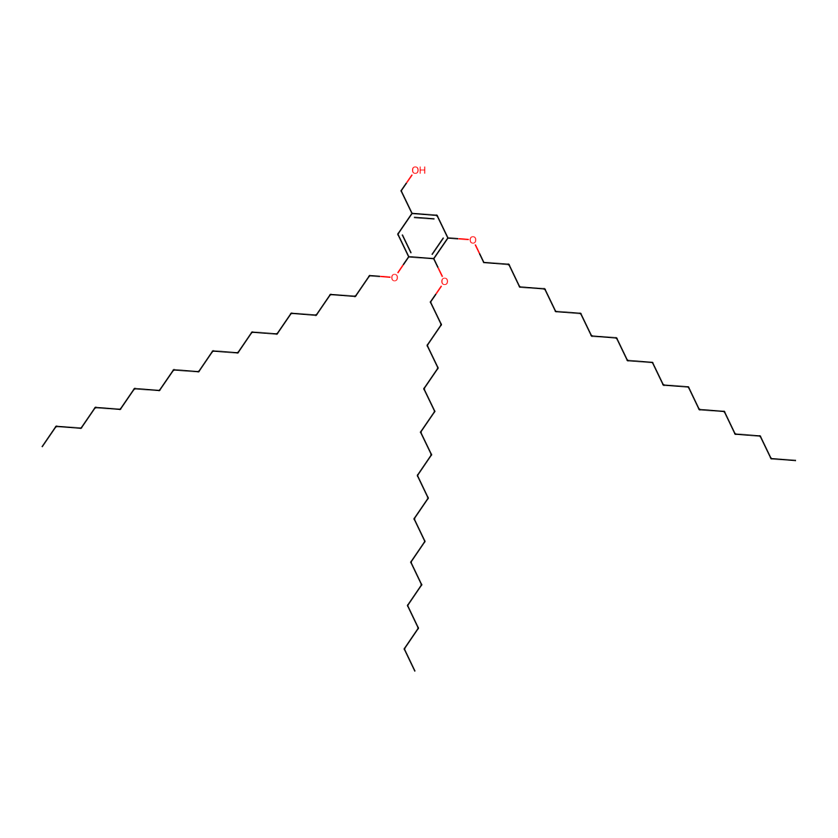 (3,4,5-Tris(octadecyloxy)phenyl)methanol molecular structure, CAS 233281-31-7