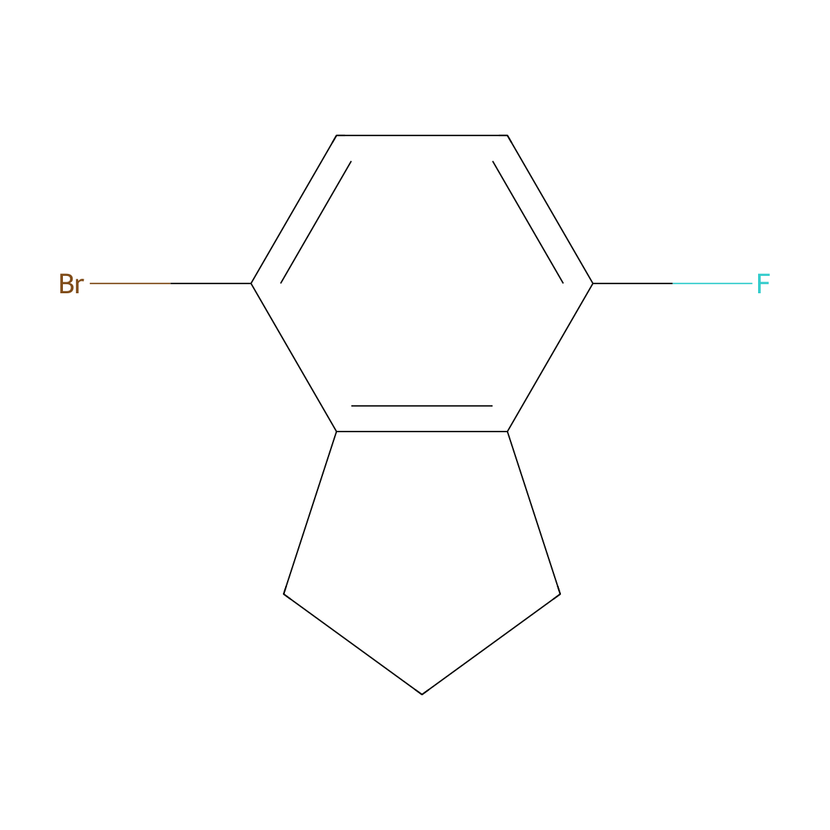 4-bromo-7-fluoro-2,3-dihydro-1H-indene molecular structure, CAS 2332943-95-8
