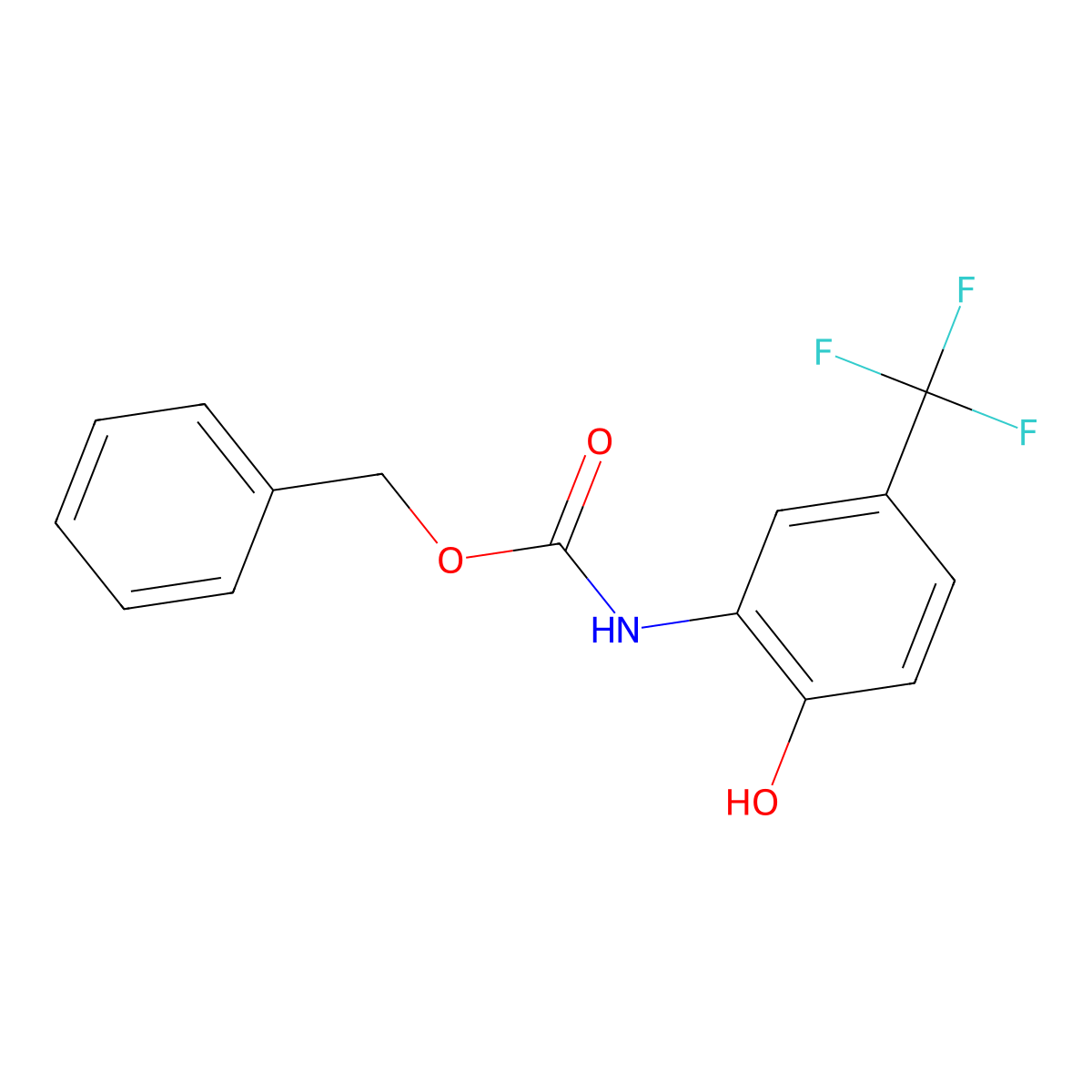 benzyl N-[2-hydroxy-5-(trifluoromethyl)phenyl]carbamate molecular structure, CAS 2332946-77-5