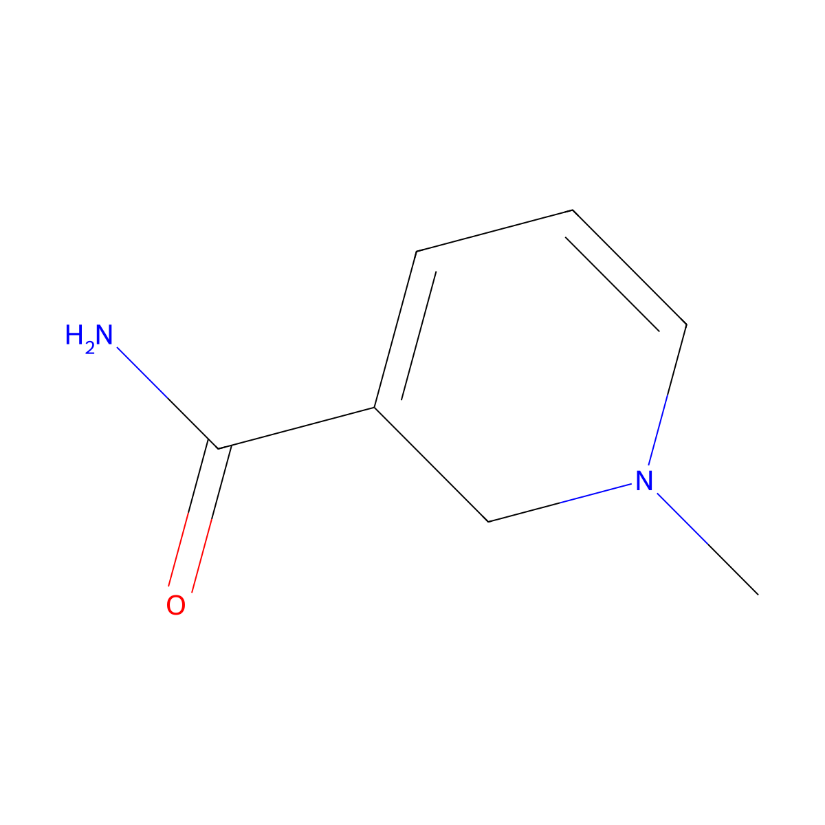 1-Methyl-1,2-dihydropyridine-3-carboxamide molecular structure, CAS 23338-80-9