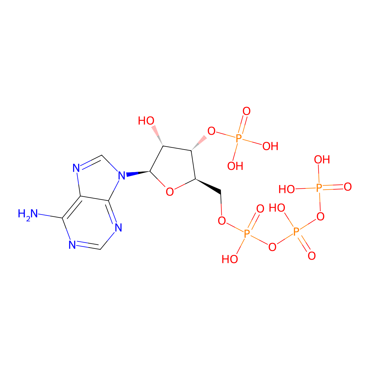 Adenosine triphosphate monophosphate molecular structure, CAS 23339-44-8