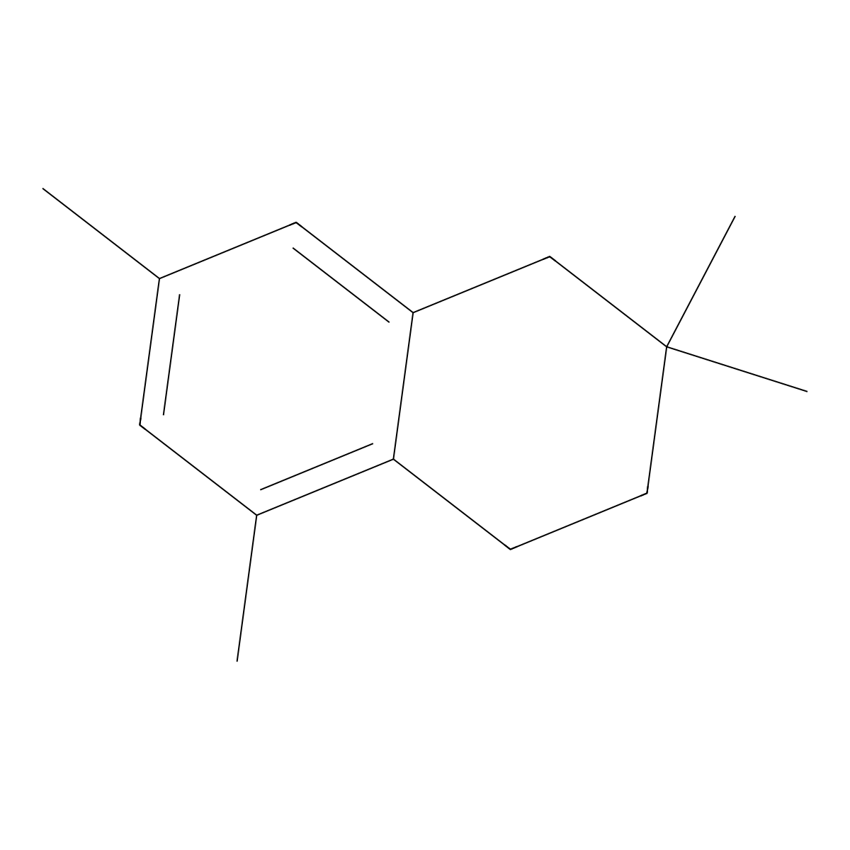2,2,5,7-Tetramethyltetralin molecular structure, CAS 23342-25-8