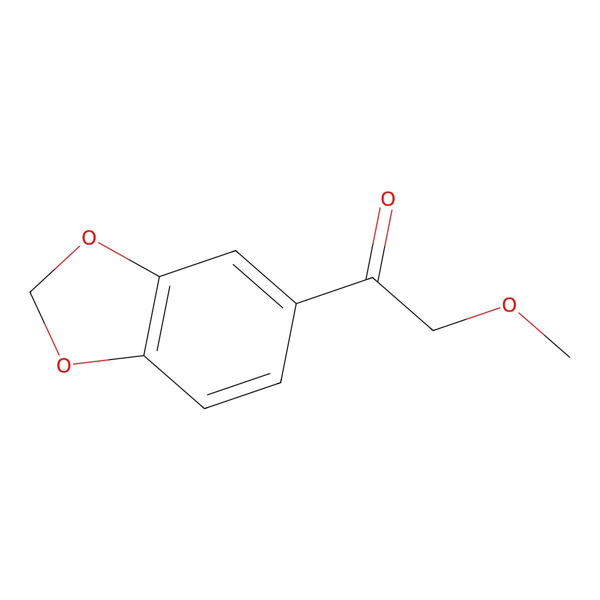 1-(1,3-Benzodioxol-5-yl)-2-methoxyethanone molecular structure, CAS 23342-95-2