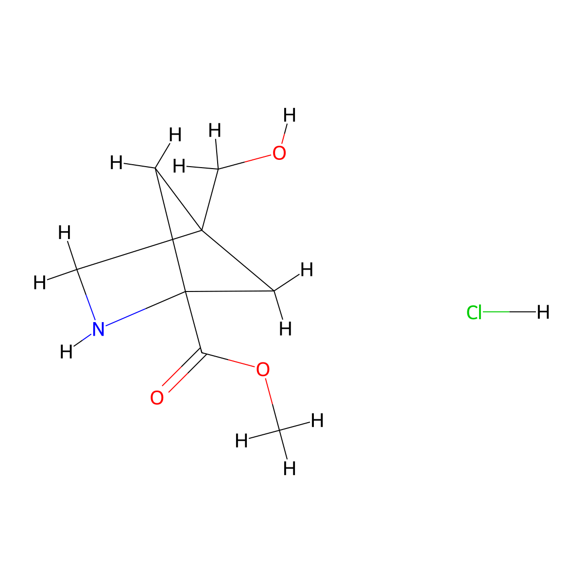 Methyl 4-(hydroxymethyl)-2-azabicyclo[2.1.1]hexane-1-carboxylate hydrochloride molecular structure, CAS 2334476-68-3