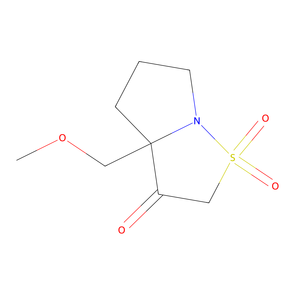 3a-(Methoxymethyl)-hexahydro-1lambda6-pyrrolo[1,2-b][1,2]thiazole-1,1,3-trione molecular structure, CAS 2334476-91-2