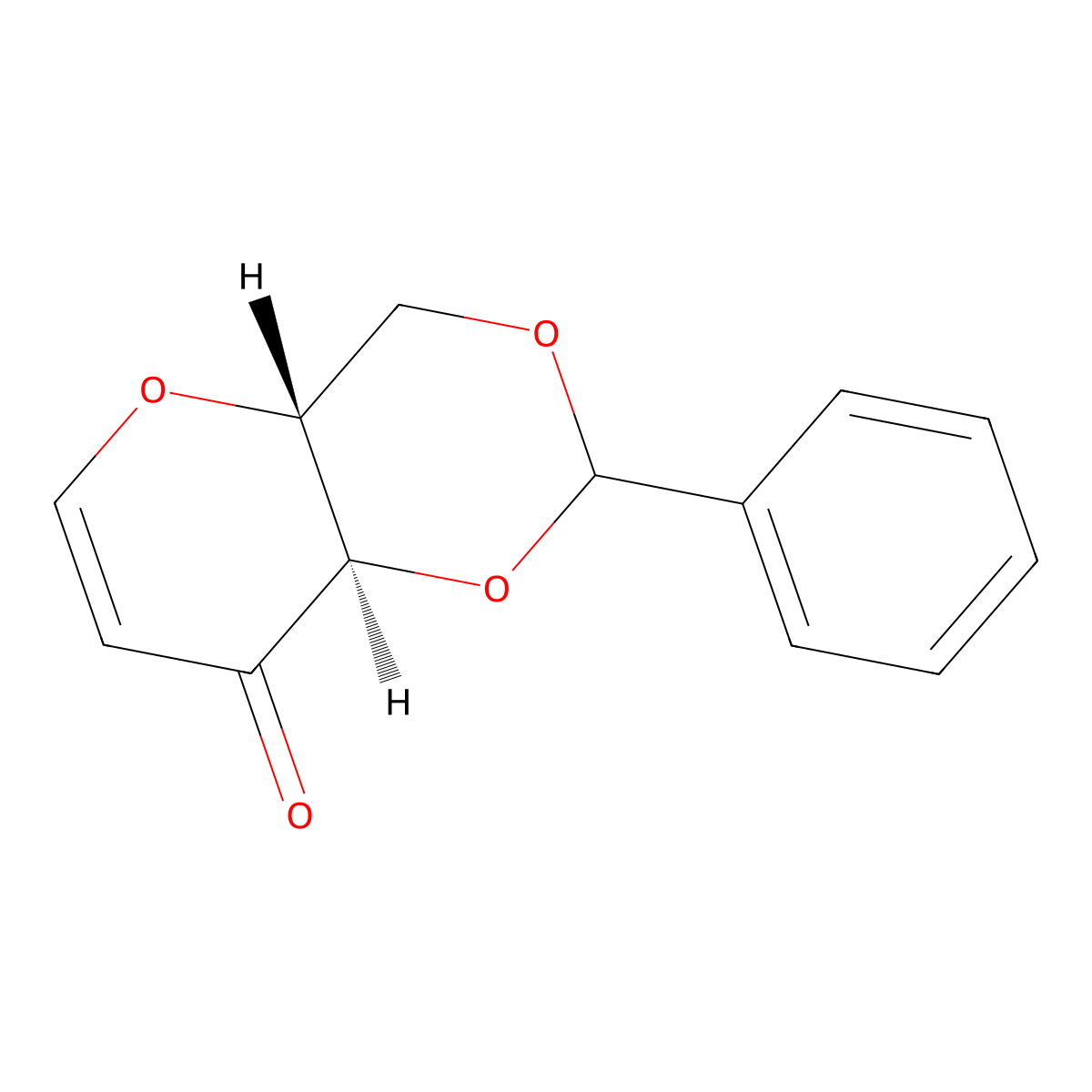4,6-O-Benzylidene-1,5-anhydro-2-deoxy-D-erythro-hex-1-EN-3-ulose molecular structure, CAS 23346-01-2